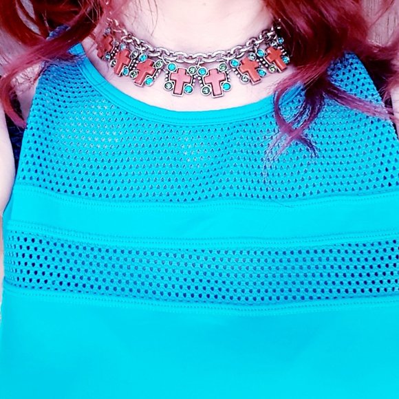 Womens FAITH Boho Cross Choker - Picture 2 of 4